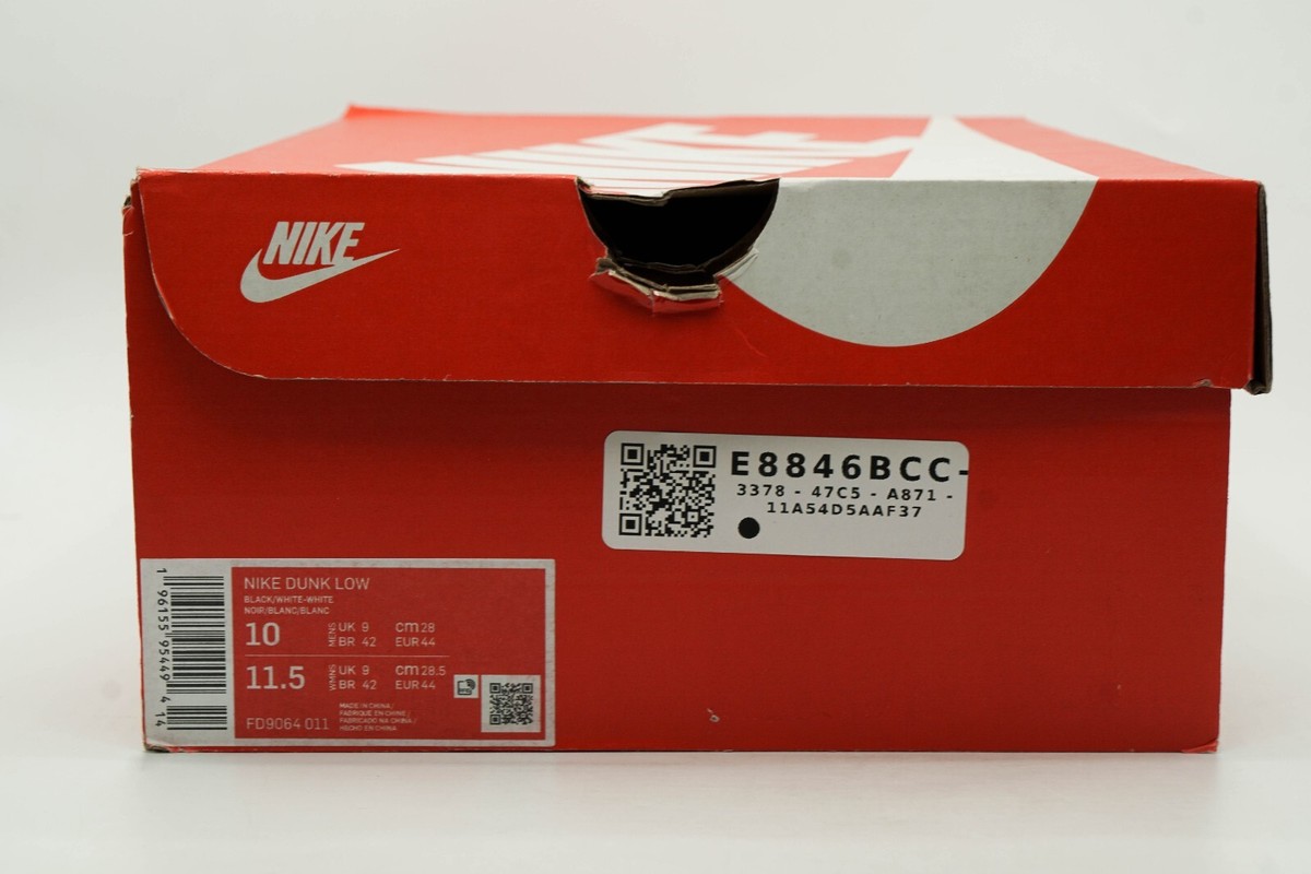 NIKE DUNK LOW NEW SIZE 10 REVERSE PANDA BLACK WHITE FD9064 011 | eBay