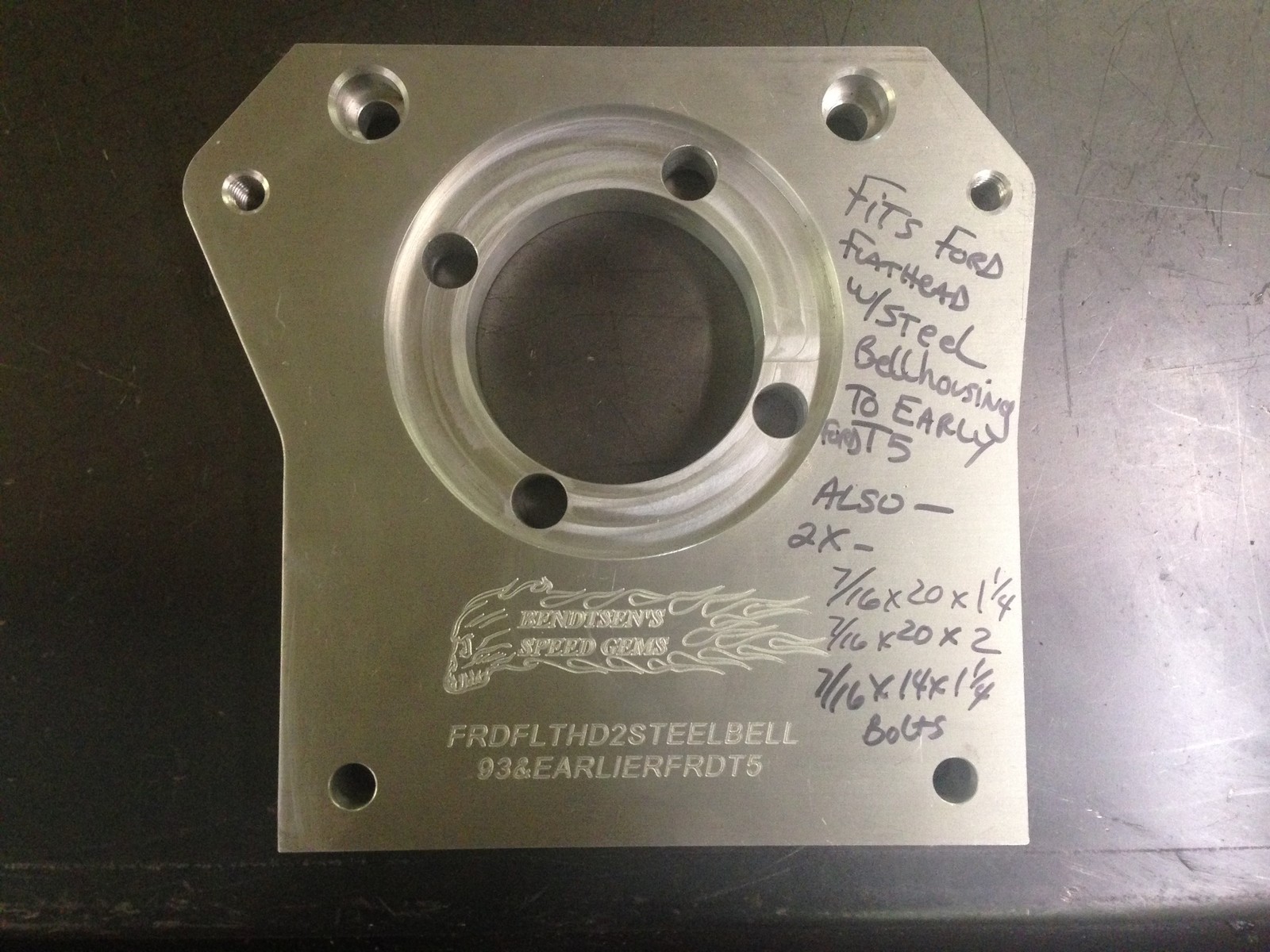 BELLHOUSING ADAPTER Ford Flathead stampedsteel BH & others to 198393