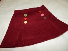 VTG HTF Gymboree Girls 3/3T Burgundy Thick Corduroy CUTE AS A BUTTON SKIRT