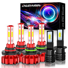 6pcs Led Headlights High Low Beam Fog Lights Bulbs 6000k For 94-97 Acura Integra