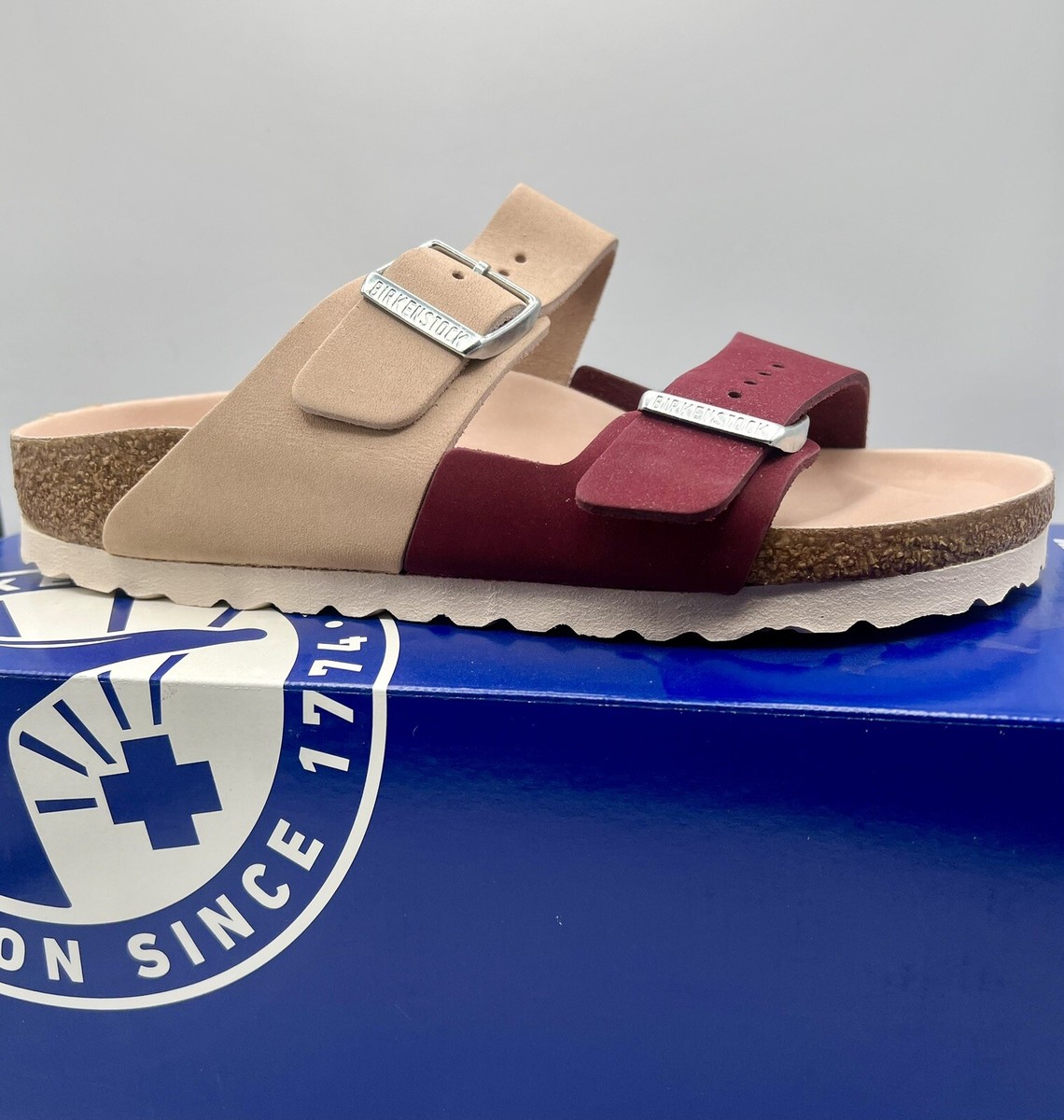 Birkenstock Women's Arizona Split Nubuck Leather Maroon