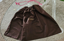 Kate Spade New York Designer Dust Bag Cover Women's Brown Gold Logo Drawstring