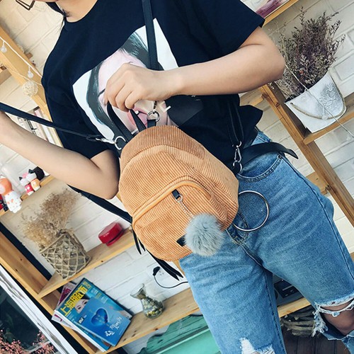 Mujeres Niñas Mochila de pana Mochila Bolsos de hombro Bolsos de viaje Cartera - Imagen 22 de 31