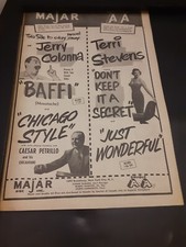 Jerry Colonna & Terri Stevens Rare Original 1955 Promo Poster Ad Framed