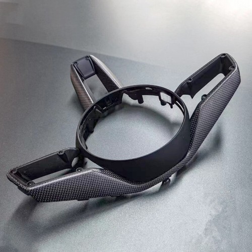 AD Carbon Fiber Steering Wheel Cover Trim for Porsche 911(992) Taycan J1 2020-23 - Picture 4 of 9