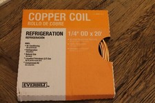 Everbilt 1/4" Copper Tubing Coil 20’ HVAC Fridge Gas Air Compressor Supply