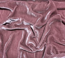 DUSTY ROSE Silk Velvet Fabric