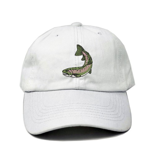 Wildlife Trout fish embroidered dad hat, Trout embroidered fishing cap hat - Bild 15 von 16
