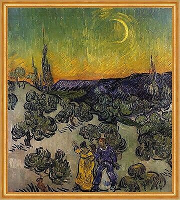 Paseo a la luz de la luna Luna Impresionismo LW Vincent van Gogh A1 078