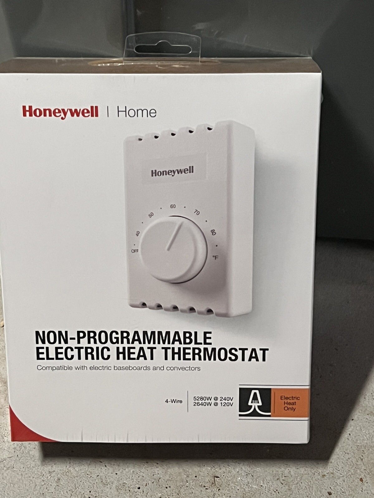 Honeywell Non Programmable Electric Heat Thermostat 4 Wire CT410B1017