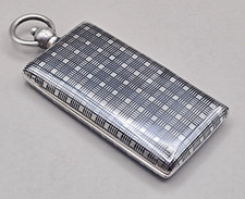 Antikes massives Silber und Niello Double Sovereign Etui französischer Rüsselkäfer Importmarken