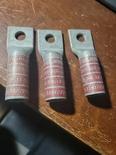 3 BURNDY YA31 One Hole Compress Lug 350 kcmil Red Die  N350 U31rt U29art