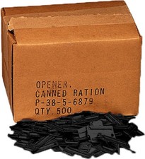500 Pack Black P-38 Can Openers Wholesale US MIL-J-0837 Military Army Type P38