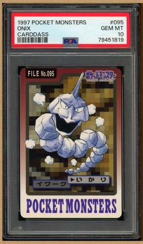 Pokemon 1997 Japanese Bandai Pocket Monsters Carddass No. 095 - Onix - PSA 10 - Picture 1 of 2