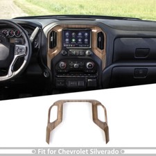 Wood Grain Console Navigation Radio Trim Bezel For Chevy Silveradosierra 2019