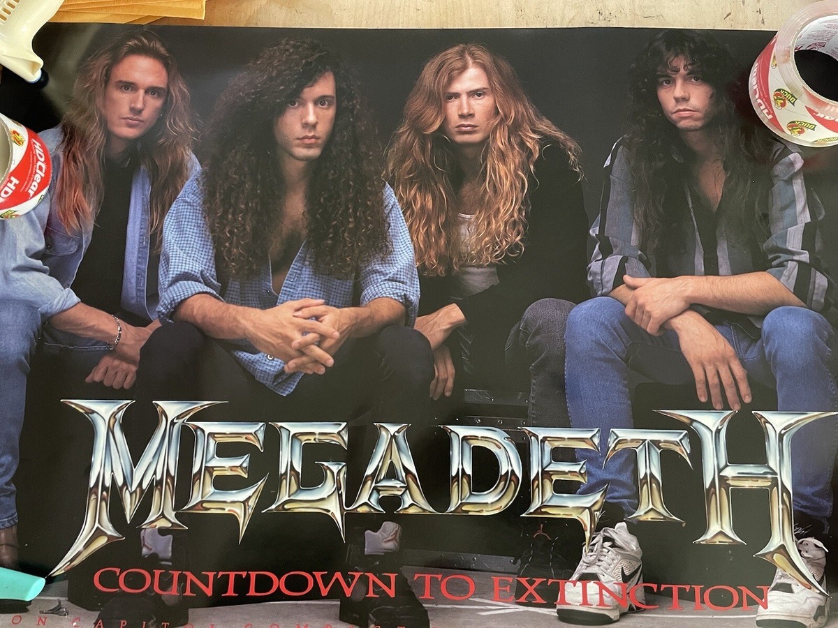 Megadeth 1992 Countdown To Extinction Original Promo Poster 30x20