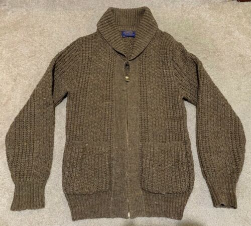 Pendleton Vintage 1960's Virgin Wool Zip Up Grey High Neck