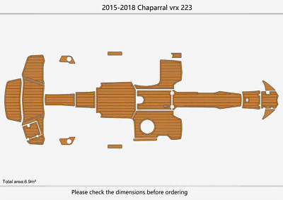 2016 Chaparral 223 Vortex VRX Swim Platform Cockpit EVA Pad Foam Teak Deck Floor