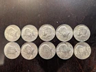 Lot Of 10 - Kennedy Half Dollars Silver 50C AU - 1968, 66, 65