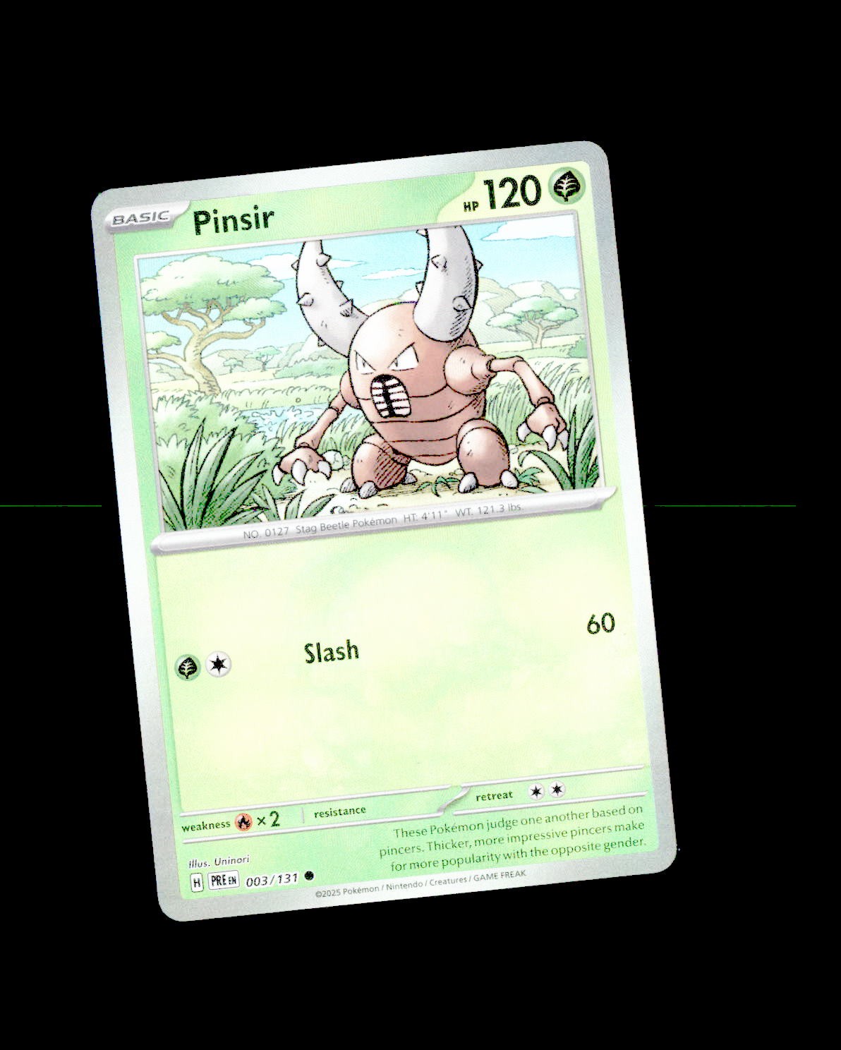 NM SV: Prismatic Evolutions Holo Common Pinsir (Master Ball Pattern) 003/131