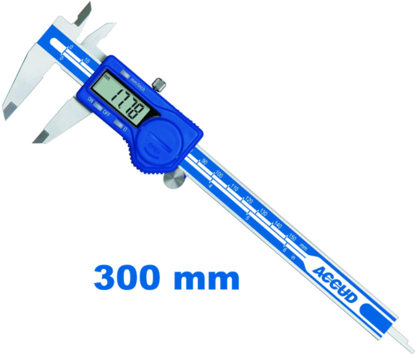 CALIBRO A CORSOIO ELETTRONICO DIGITALE ACCUD 300 MM IN ACCIAIO INOX USCITA DATI - 1