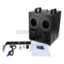 PAIDUN 2Head Outlet LED Bubble Machine Smoke Fog Stage Effect DMX Remote Wedding
