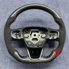 Carbon Fiber Black Suede Red Stitch Steering Wheel For 2015-2018 Ford Focus Carbon Fiber Black Suede Red Stitch Steering Wheel For 2015-2018 Ford Focus