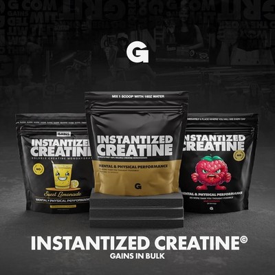 Gains in Bulk Instantized Creatine Monohydrate for Women and Men - 30 Servings