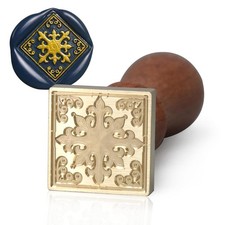 Wax Seal Stamp Sealing Wax Stamp Vintage Removable Brass Head Wooden Handle G...