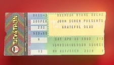 GRATEFUL DEAD ticket stub ☝🏼Brendan Byrne Arena  4/16/83 w/Steve Stills