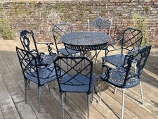 7 Chairs 1x Table Aluminium Garden Furniture Set