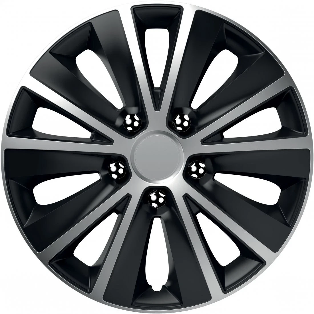 SET 4 COPRICERCHI 16 UNIVERSALI ARGENTO PER AUTO BORCHIE COPRI CERCHI RUOTE X-T