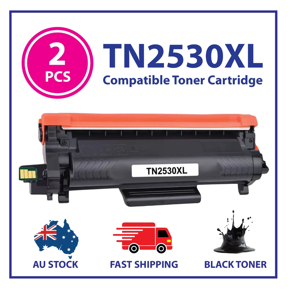 2x TN-2530XL TN2530XL Toner for Brother HL-L2400DW HL-L2445DW HL-L2460DW L2464DW - image 1 of 1