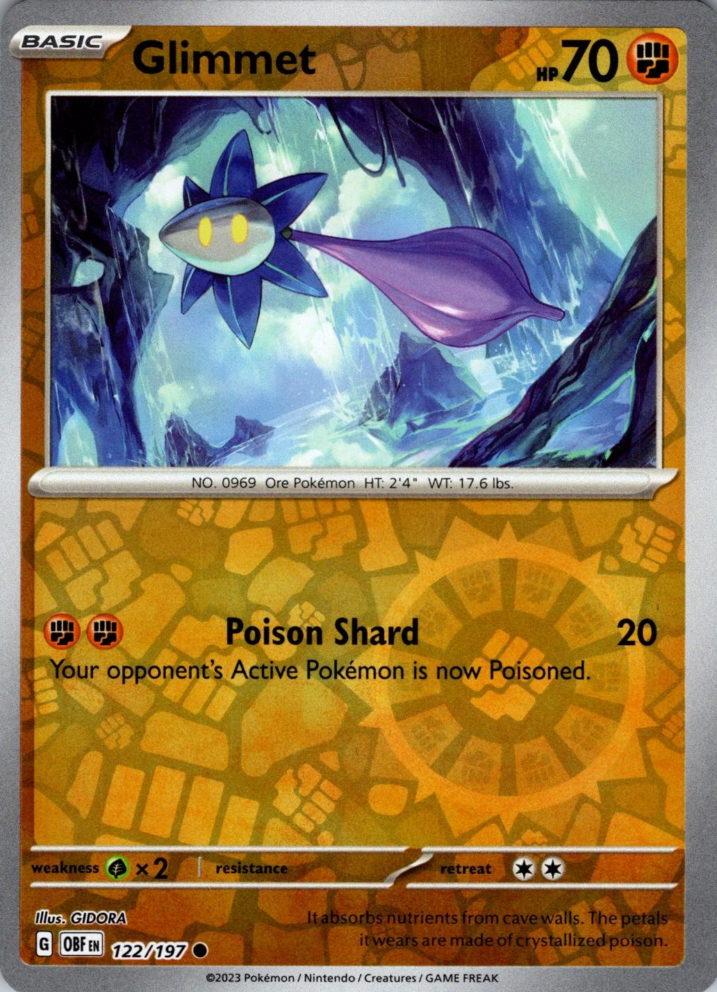 NM Reverse Holofoil - Glimmet OBF - 122/197 Obsidian Flames