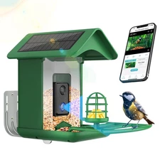 Smart Bird Feeder with Camera Solar Powered,AI Species Identify,1080 HD Video...