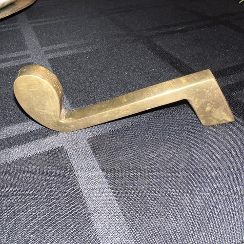 Vtg Brass Musical Note Paperweight Heavy Desk Home Decor Brass - 第 3/4 張圖片