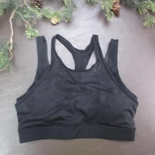 Zyia Active Sports Bra Womens Large Black Mesh Racerback Removable Pads