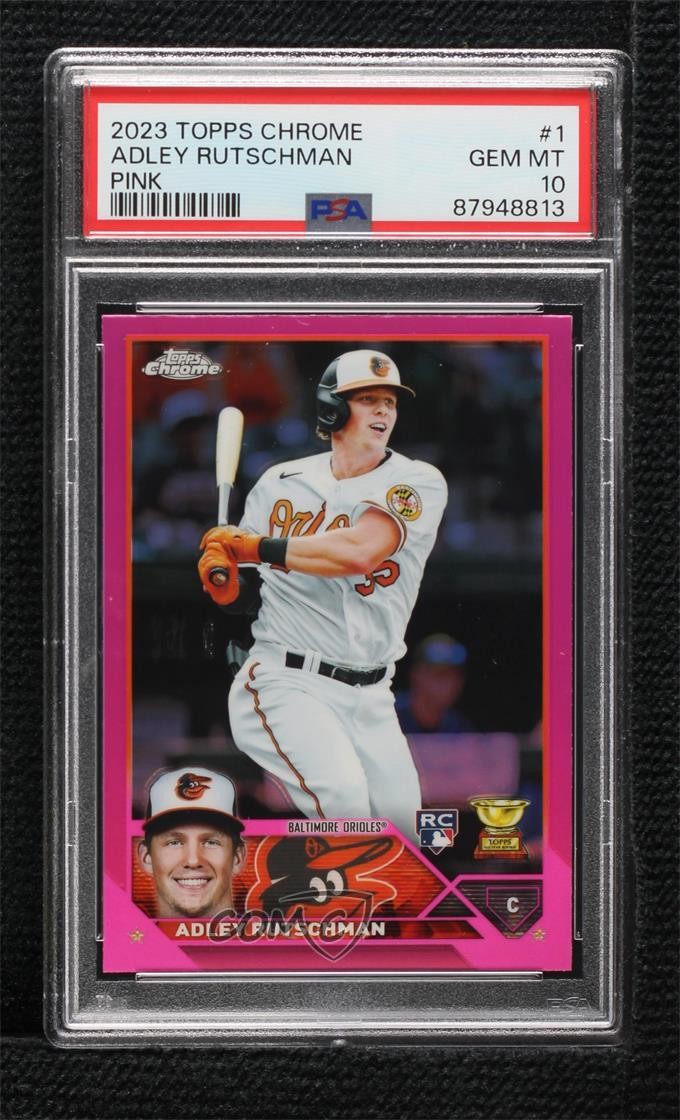 2023 Topps Chrome Pink Refractor Adley Rutschman #1 PSA 10 GEM MT 0e23