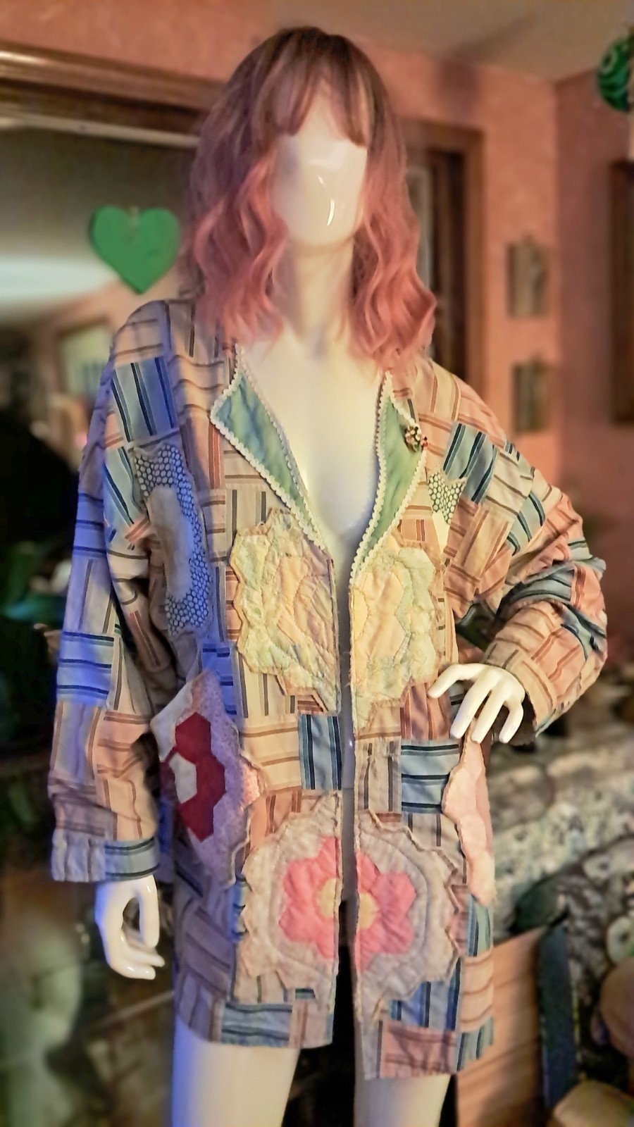 Handmade Upcycled Quilt Jacket Patchwork and Gran… - image 3