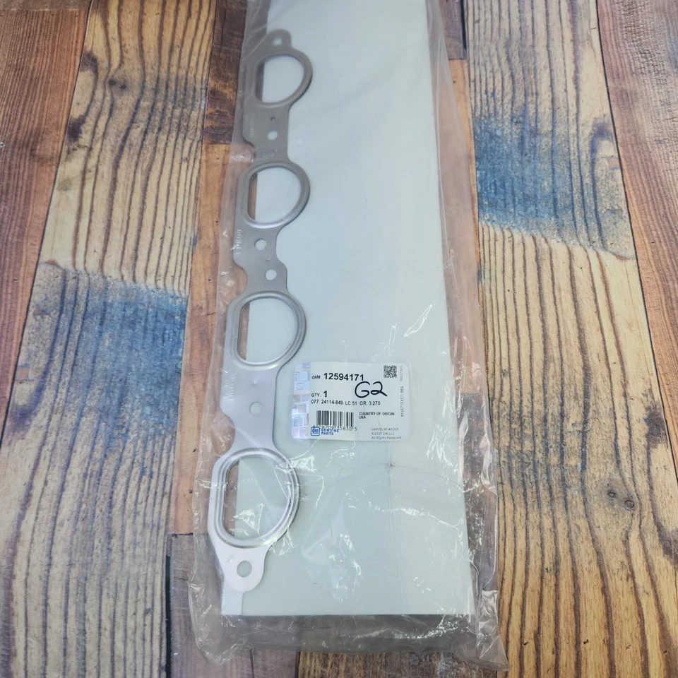 GM 12594171 2006-2013 C6 Chevrolet Corvette Metal Exhaust Manifold Gasket OEM - Image 3 of 4