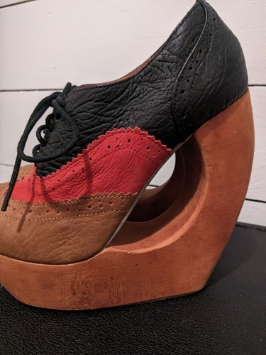 Jeffrey Campbell Havana Last Rockin Plataformas Oxford Madera Recortada Cuña 8 - Imagen 3 de 20