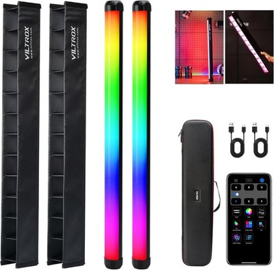 Viltrox K60 2 Pack RGB Full Color LED Video Tube Light 2500K-8500K APP Control