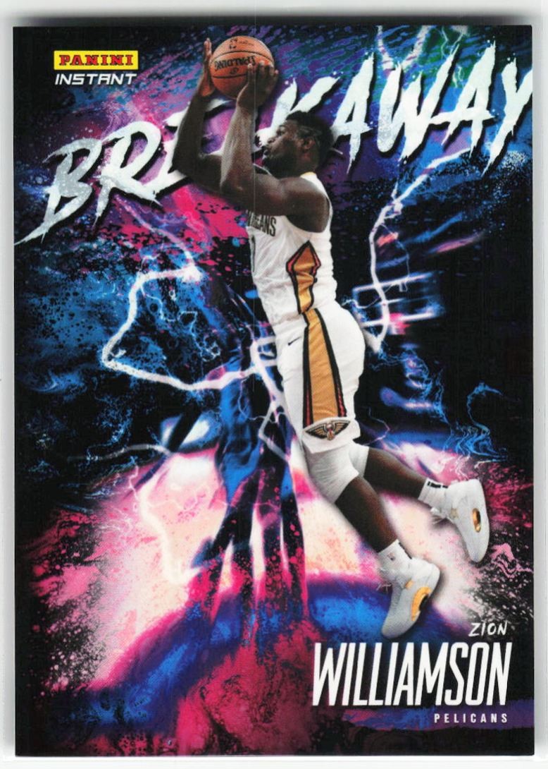 2020-21 Panini Instant Breakaway Zion Williamson #B16 /5357 New Orleans Pelicans