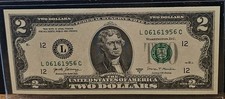 June 16, 1956 Birthday Anniversary $2 Two Dollar Bill Serial Number Gas Pump EPQ