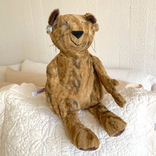 SigiKid - OFFICE CAT /Rare Vintage /Germany/ Quirky Fat Cat/ Stuffed Animal Art