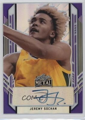 2021-22 Leaf Metal Portrait Purple Rainbow /30 Jeremy Sochan #PA-JS1 Auto 0f7h