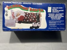 Sleeping Santa Motion-ettes Animated Snoring TESTED Working w/ Box