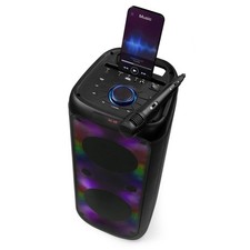 Intempo LED Blaze Speaker Bluetooth Includes Karaoke Mic & Phone Holder
