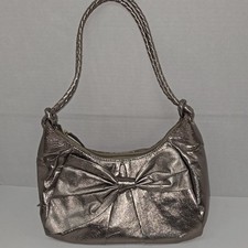 Elliot Lucca Metallic Leather Hobo Shoulder Purse