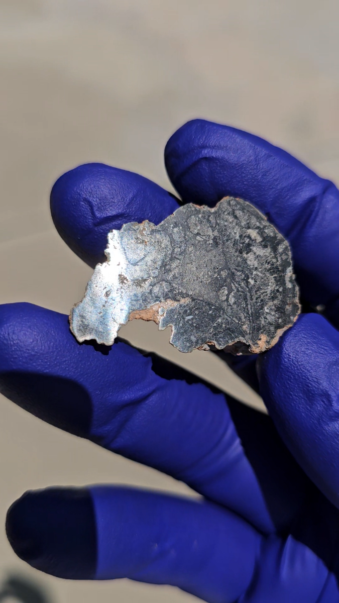 NWA 11228 Lunar Meteorite 6.904g End Cut – Polished Feldspathic
